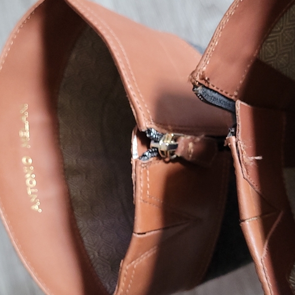 Antonio Melanie brown leather flannel tall boots - Picture 11 of 15